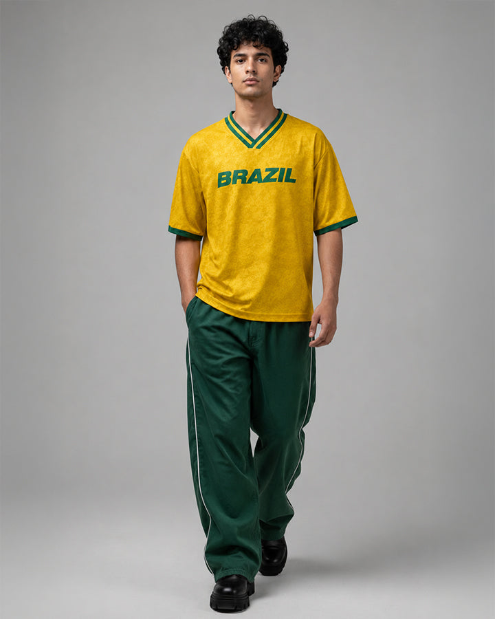 Brazil Jersey | V-Neck Oversized T-Shirt